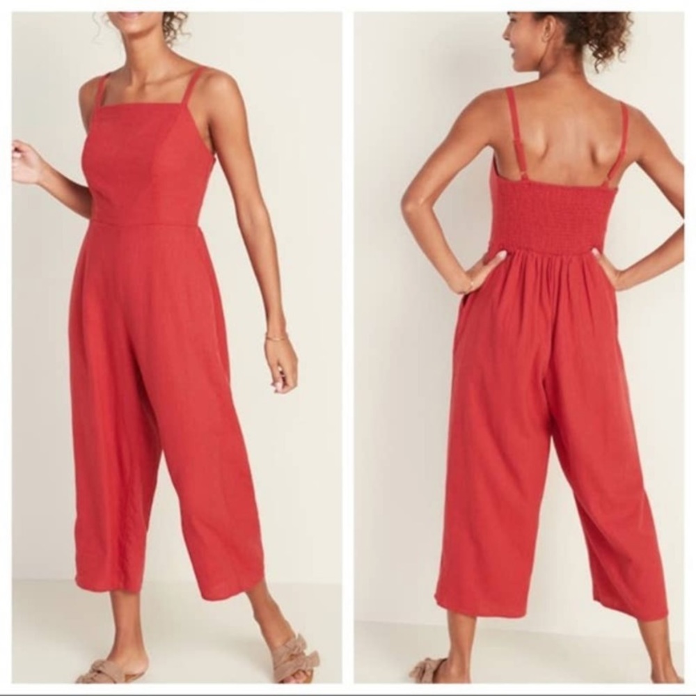 Old navy red jumpsuit S